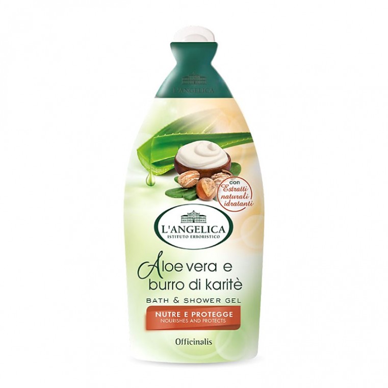 L'ANGELICA Aloe Vera e Burro di Karrite Bath and Sower Gel Гель для душа и ванны Алоэ вера и карите