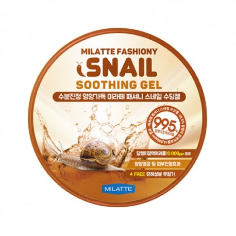 Milatte Fashiony 100% Snail Soothing Gel Гель многофункциональный  с муцином улитки