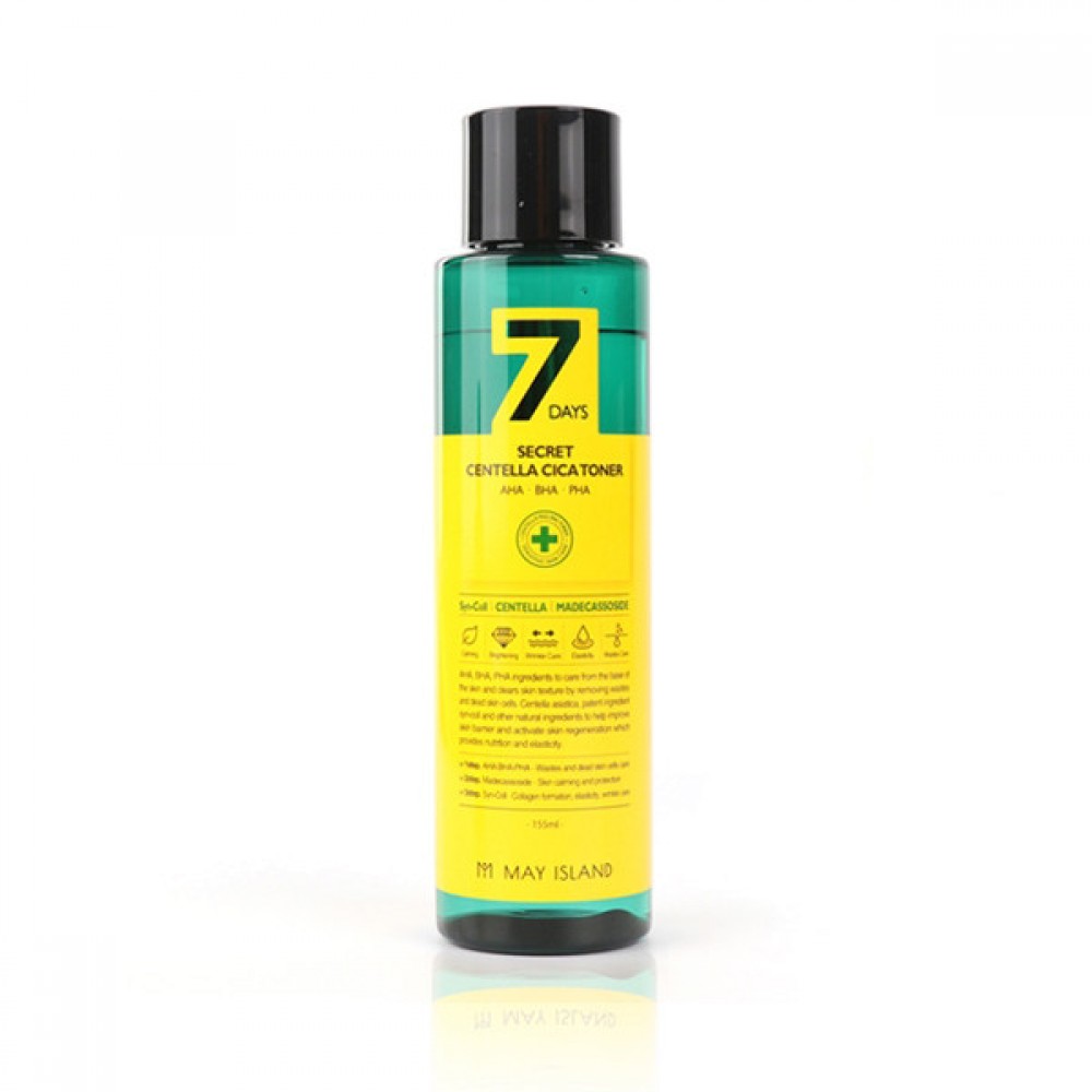 May Island 7 Days Secret Centella Cica Toner AHA/BHA/PHA Обновляющий тонер для проблемной кожи