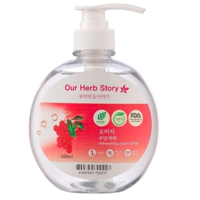 Our Herb Story Dishwashing Liquid Omija Антибактериальное жидкое средство для мытья посуды "Лимонник"