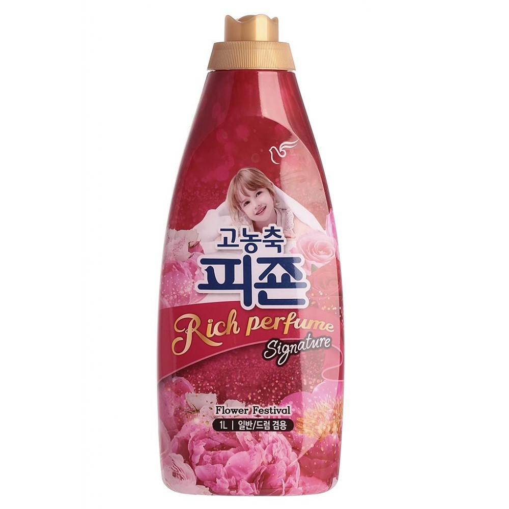 PIGEON Rich Perfume Signature Hi-Enriched Fabric Softener Flower Festival Кондиционер для белья, 1000мл