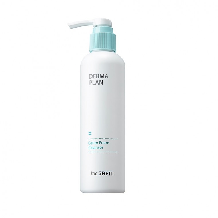 The Saem Derma Plan Gel to Foam Cleanser Гель-пенка очищающий  для чувствительной кожи 